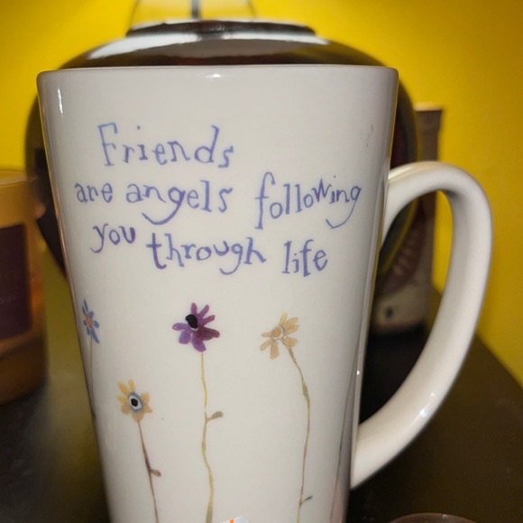 Natural Life Friends are Angels Following You Through Life Coffee Cup Mug 6" - Picture 7 of 8